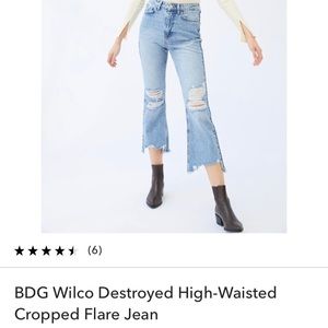 BDG Wilco Distressed Cropped Denim.